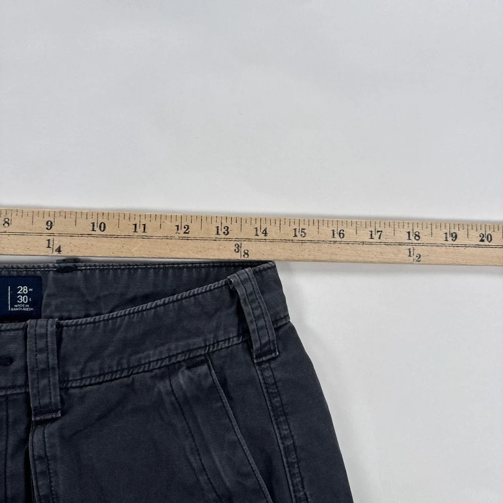 Abercrombie & Fitch Mens Cargo Pants 28x30 Gray Loose Fit Bungee Hem Gorpcore